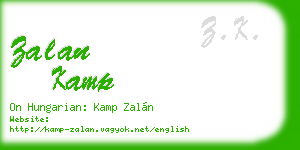 zalan kamp business card
